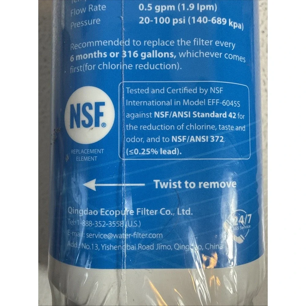 Sealed Aqua Crest AQF-FF45 Filter- Replacement for‎ Samsung DA97-17376B - New
